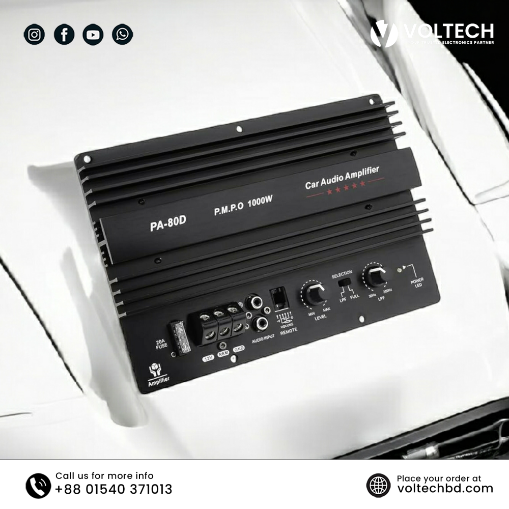 PA80D Car Amplifier 1000W – High Power Audio Performance | Voltech Electronics PA80D Car Amplifier 1000W – High Power Audio Performance | Voltech Electronics