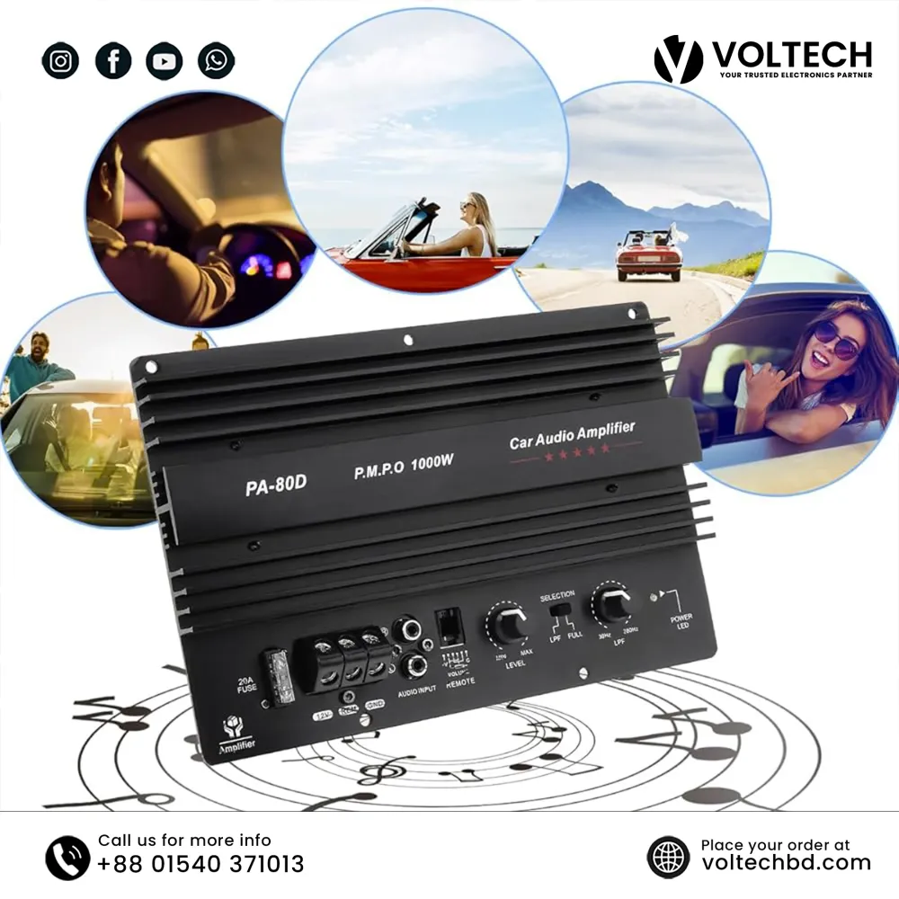 PA80D Car Amplifier 1000W – High Power Audio Performance | Voltech Electronics PA80D Car Amplifier 1000W – High Power Audio Performance | Voltech Electronics