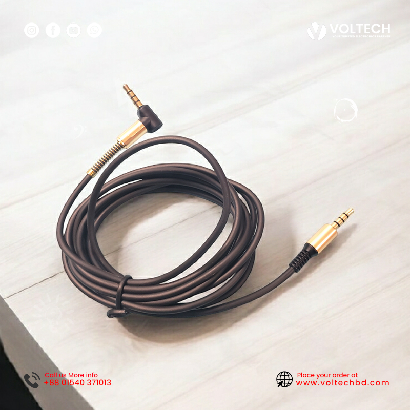 HiFi 3.5mm AUX Male to Male Cable (6 Feet) – Premium Audio Cable at Voltech Electronics HiFi 3.5mm AUX Male to Male Cable (6 Feet) – Premium Audio Cable at Voltech Electronics
