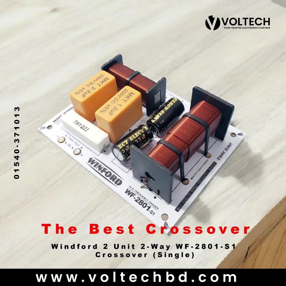 Windford WF-2801-S1 2-Way Crossover – High-Quality Audio Splitter | Voltech Electronics Windford WF-2801-S1 2-Way Crossover – High-Quality Audio Splitter | Voltech Electronics