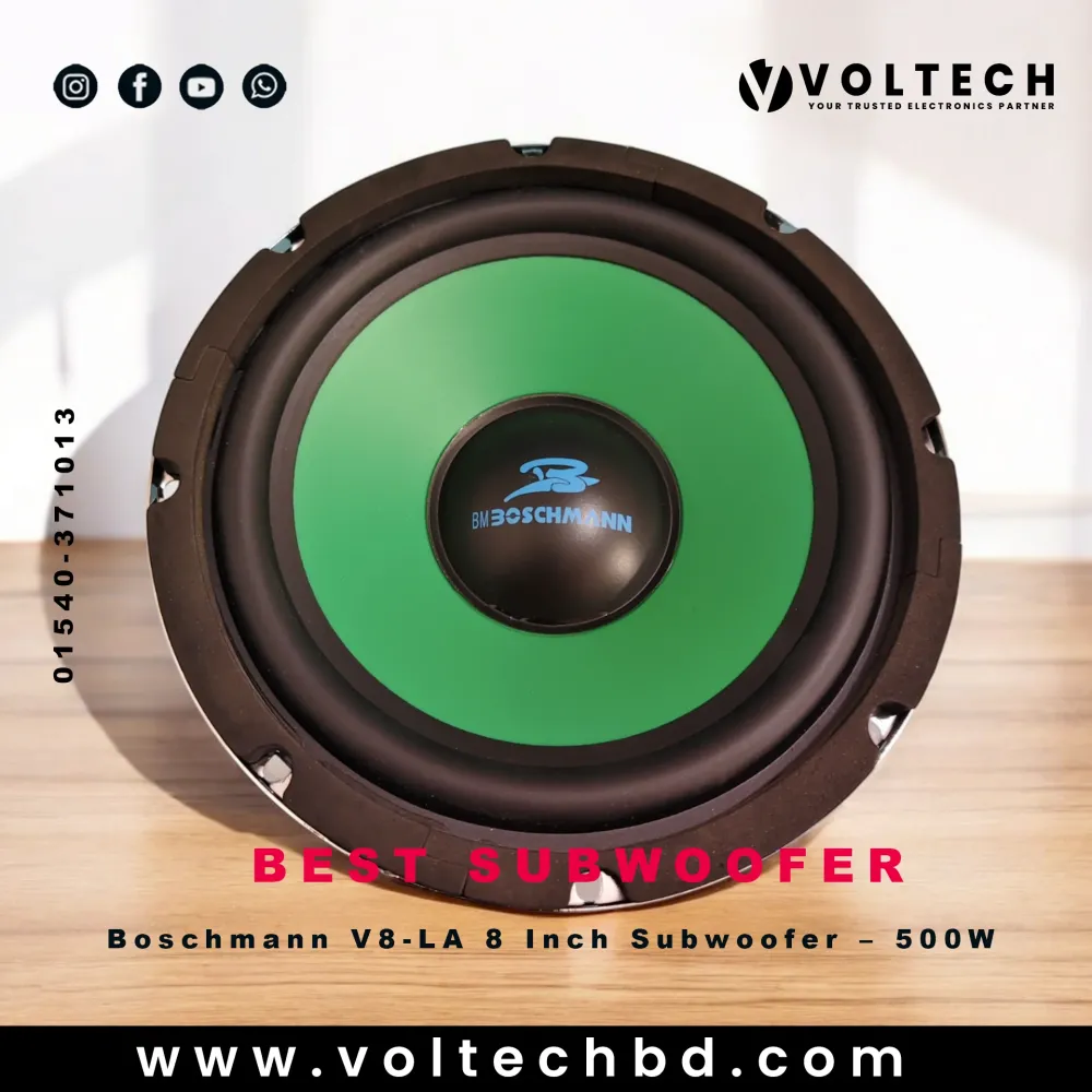 Boschmann V8-LA (8 Inch Subwoofer) – 500 Watt | Budget King Bass in BD Boschmann V8-LA (8 Inch Subwoofer) – 500 Watt | Budget King Bass in BD