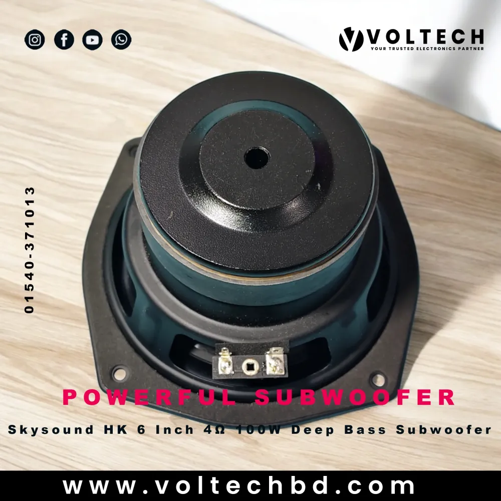 Skysound HK 6 Inch Subwoofer – Deep & Powerful Bass | Voltech Electronics Skysound HK 6 Inch Subwoofer – Deep & Powerful Bass | Voltech Electronics