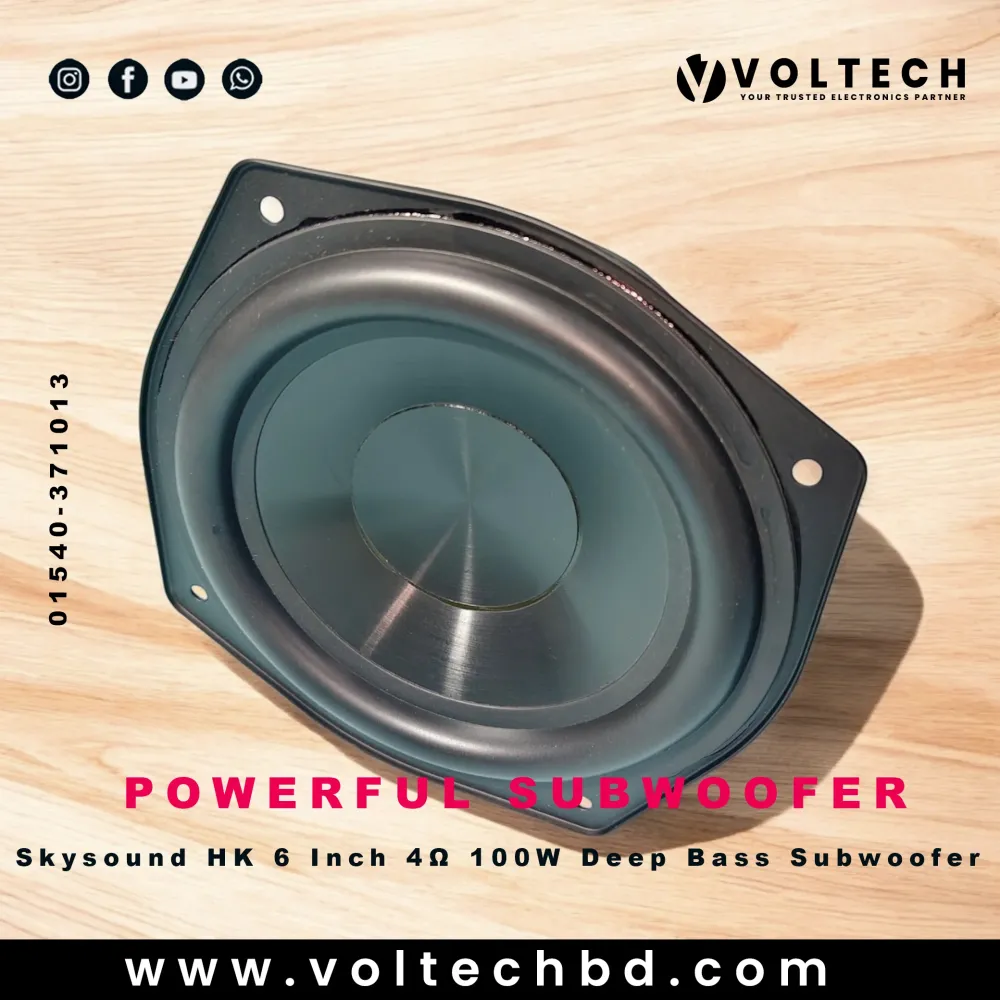 Skysound HK 6 Inch Subwoofer – Deep & Powerful Bass | Voltech Electronics Skysound HK 6 Inch Subwoofer – Deep & Powerful Bass | Voltech Electronics