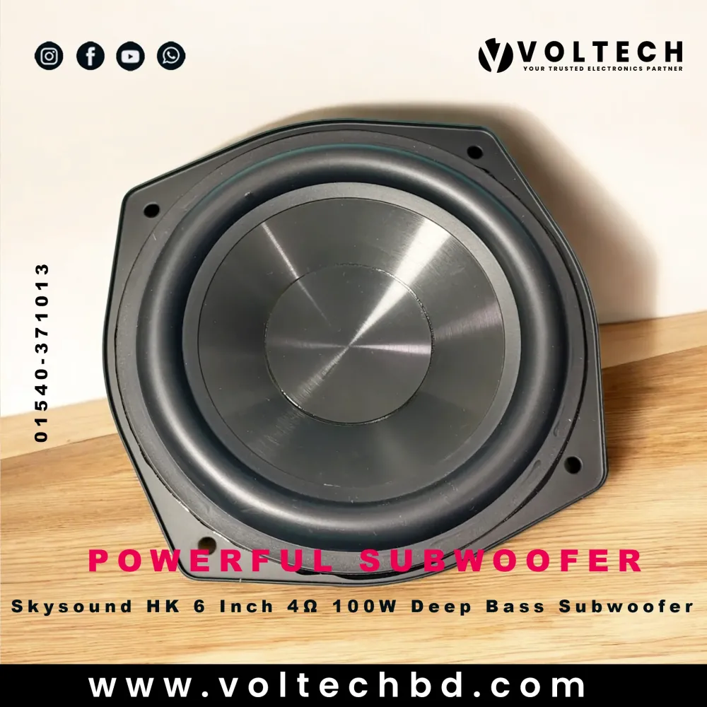 Skysound HK 6 Inch Subwoofer – Deep & Powerful Bass | Voltech Electronics Skysound HK 6 Inch Subwoofer – Deep & Powerful Bass | Voltech Electronics