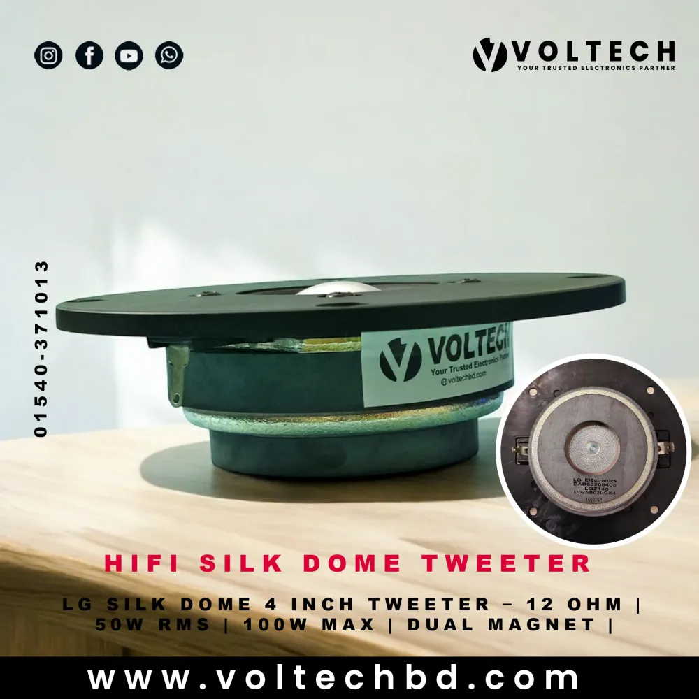 LG Silk Dome 4 Inch Tweeter – 12 Ohm | 50W RMS | 100W Max | Dual Magnet LG Silk Dome 4 Inch Tweeter – 12 Ohm | 50W RMS | 100W Max | Dual Magnet