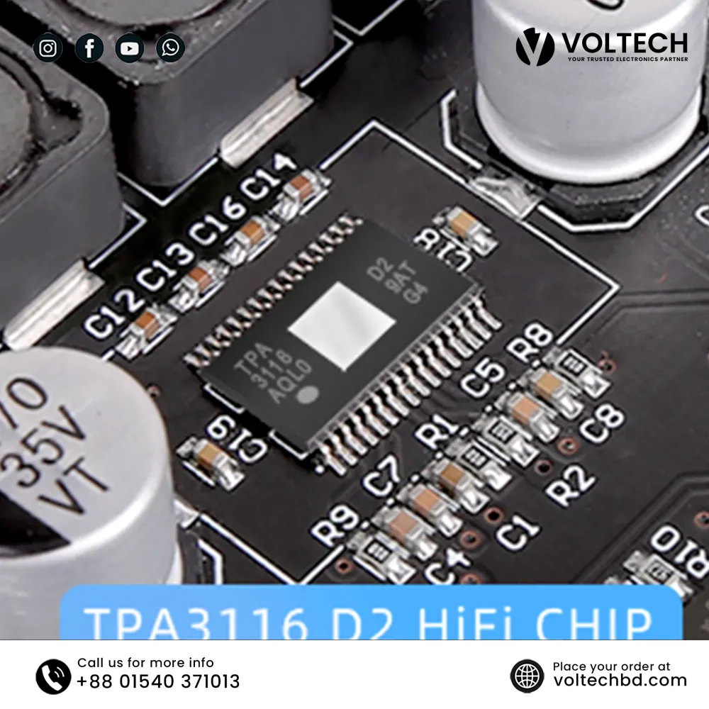 Wuzhi Audio ZK-502T + App Bluetooth Amplifier Board – 50W x 2, Treble & Bass Control | Voltech Electronics Wuzhi Audio ZK-502T + App Bluetooth Amplifier Board – 50W x 2, Treble & Bass Control | Voltech Electronics